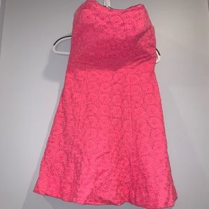 Lilly Pulitzer Pink Strapless Dress